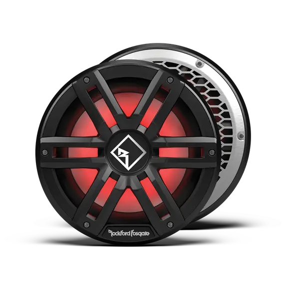 Rockford Fosgate M2 10" Dvc 4Ω Color Optix Infinite Baffle Marine Subwoofer: Black Gen-2 | M2d4-10Ib-G2 1