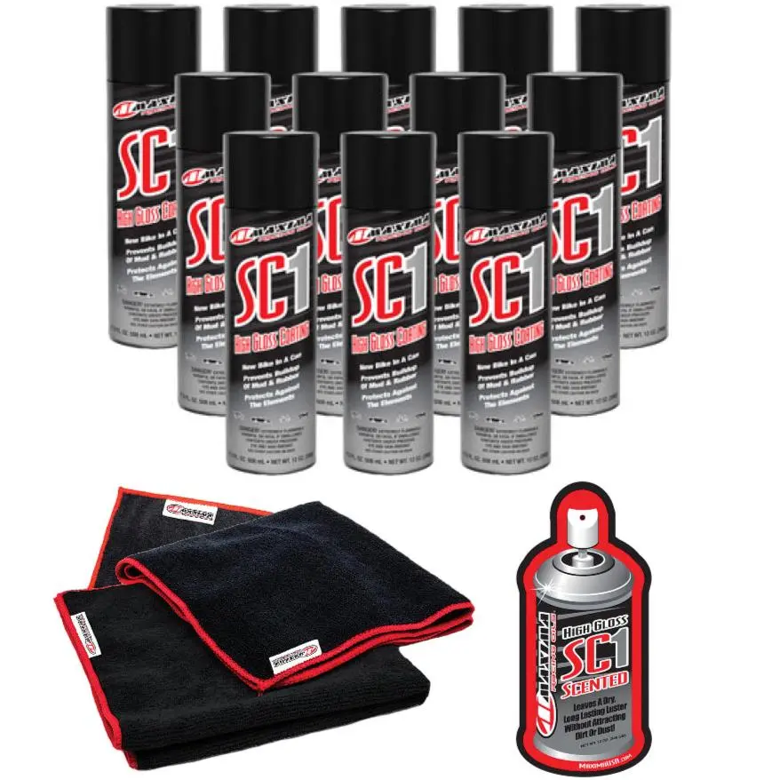 Maxima 12/Pk Bundle Case High Gloss Sc1 Clear Coat Silicone Spray 1