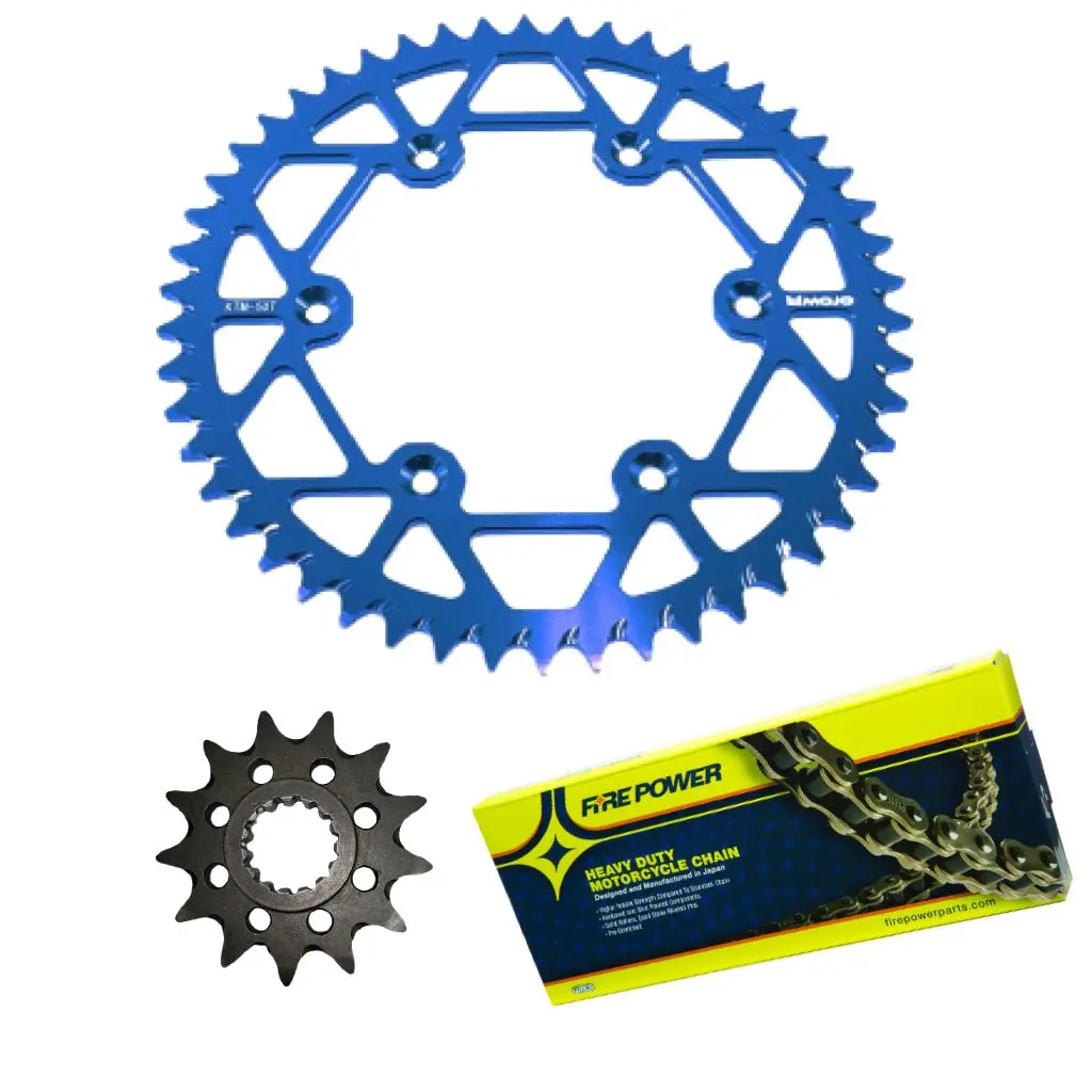 Mojo Gasgas Chain And Sprocket Kit Blue | Mojo-Gas-Csk-Blu 1