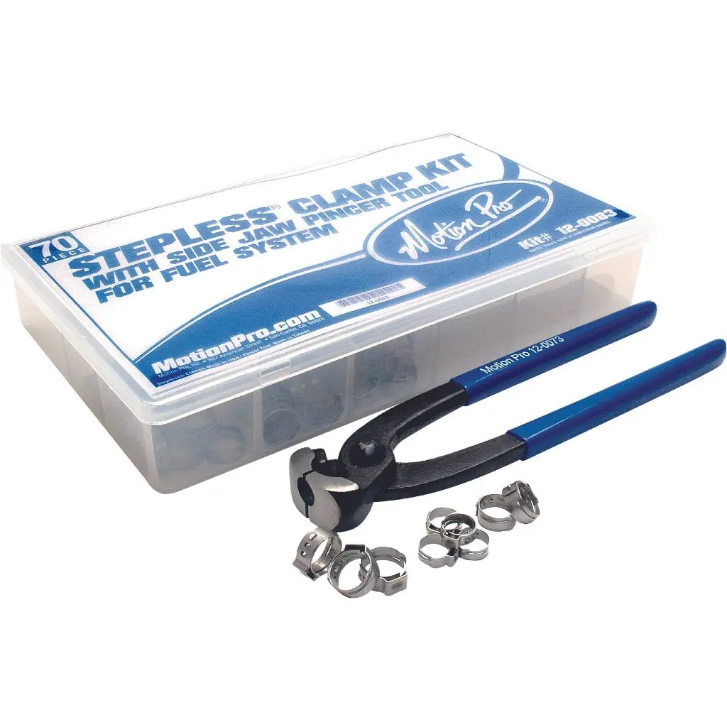 Motion Pro 80-Piece Stepless Clamp Fuel Line Fittings Kit With Pincer Tool 1