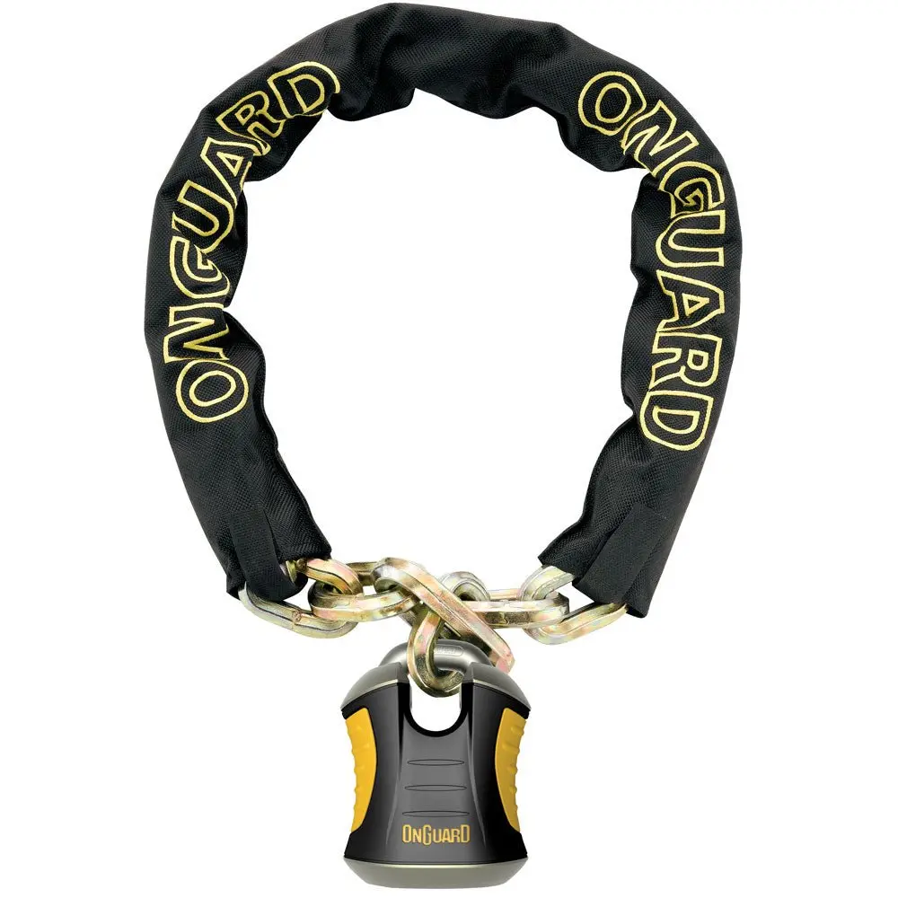 Onguard Beast Chain W/ Keyed Padlock Black/Yellow 6 Ft | 8018 1