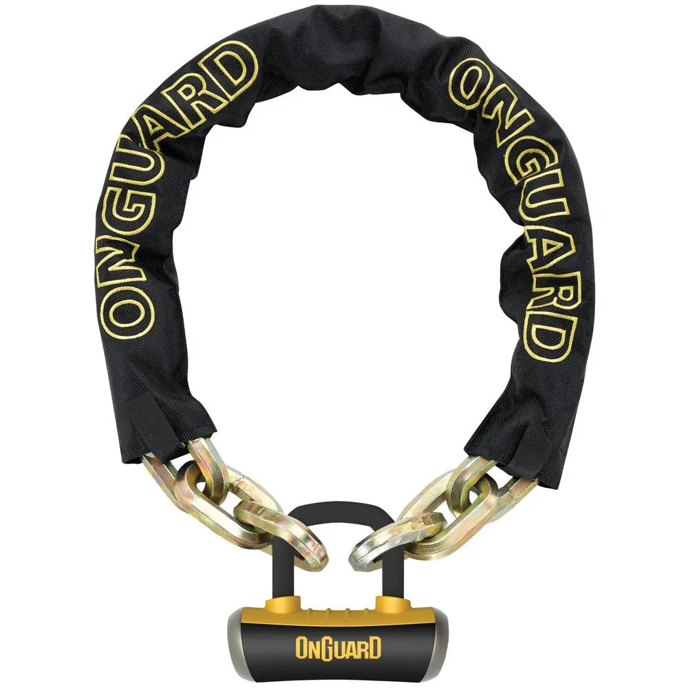 Onguard Beast Chain W/ U-Lock Black/Yellow 6 Ft | 8016L 1