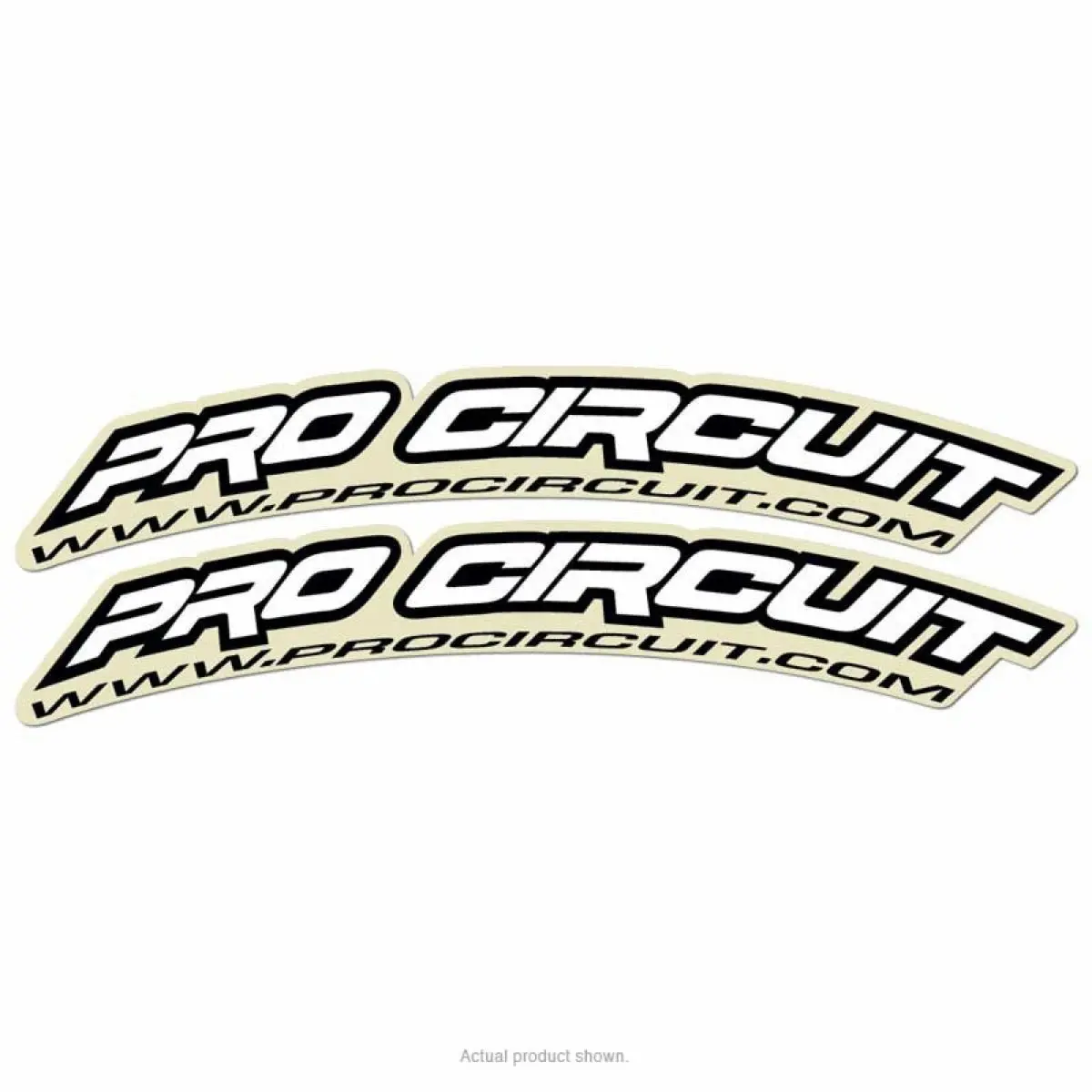 Pro Circuit Front Fender Decal - .Com - White | Dc0010 1