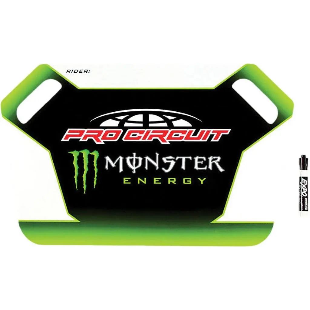 Pro Circuit Monster Energy Pit Board W/Marker | 55146 1