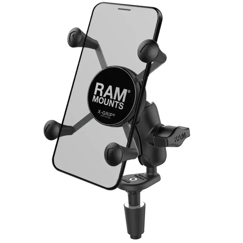 Ram X-Grip Phone Holder W/ Motorcycle Fork Stem Base | Ram-B-176-A-Un7 1