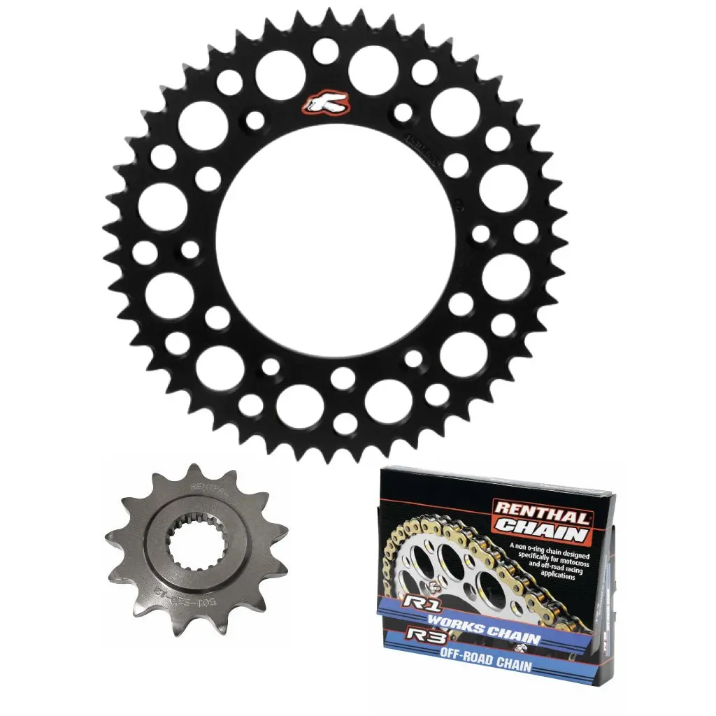 Renthal Chain & Ultralight Sprocket Kit 14/52 Ktm/Hus/Gas 125-501 [Open Package Return] 1