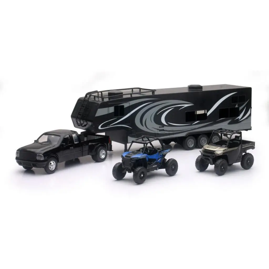 Replica Set 1 Ton Dually W/ Toy Hauler And 2 Polaris Utvs 1