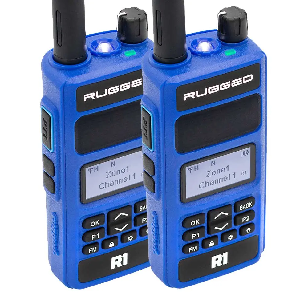 Rugged Radios R1 - Business Band Two Way Handheld Radio - Digital And Analog 2 Pack 1