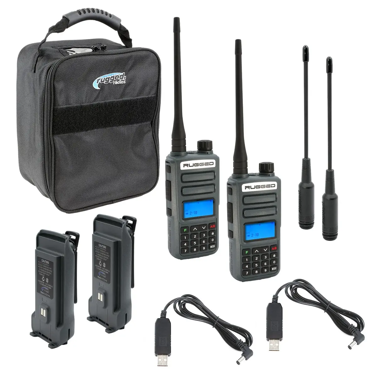 Rugged Radios Gmr2 Plus Adventure Pack - Gmrs And Frs Two Way Handheld Radios W/ Accessories 1