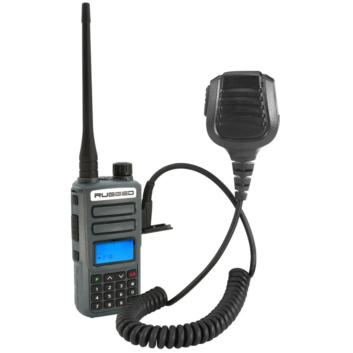 Rugged Radios Gmr2 Plus - Gmrs And Frs Two Way Handheld Radio W/ Hand Mic 1