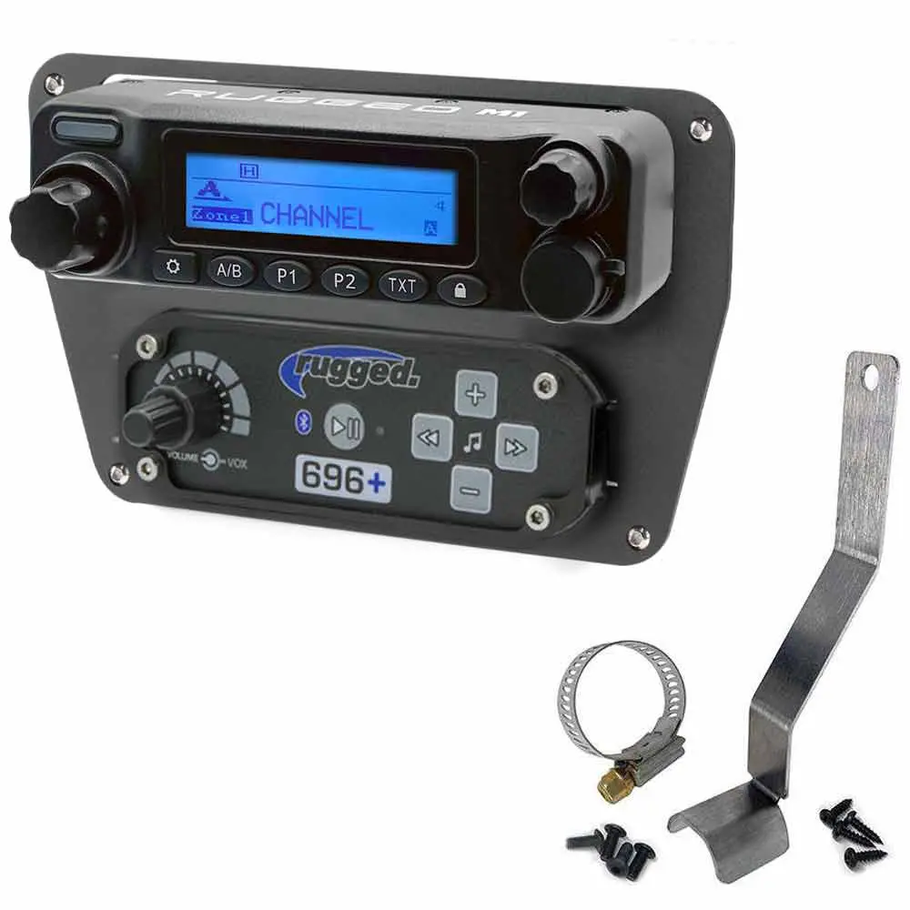 Rugged Radios Complete Communication Kit W/ Bluetooth Intercom & 2-Way Radio For 2010-15 Can-Am Commander/Maverick 2