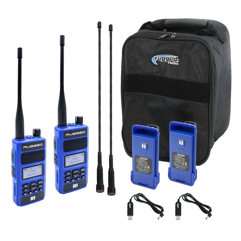 Rugged Radios R1 Ready Pack - Business Band Two Way Handheld Radios - Digital And Analog 1