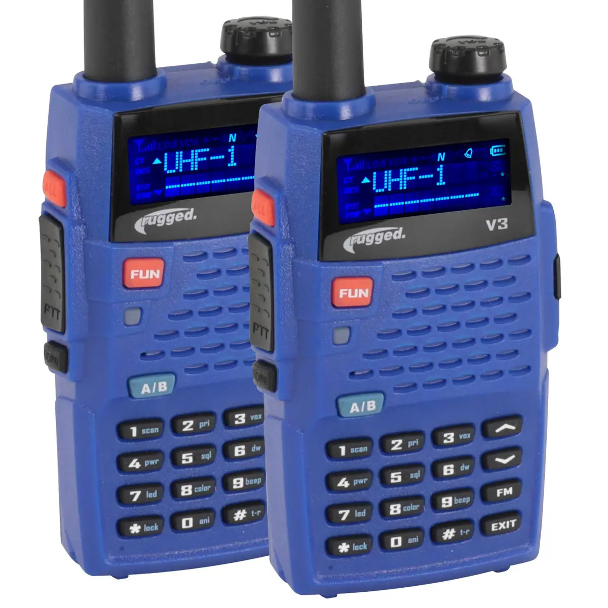 Rugged Radios 2 Pack - V3 - Business Band Two Way Handheld Radios - Analog Only 1
