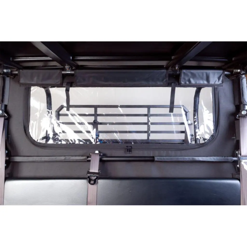 Seizmik Soft Rear Windshield & Dust Panel Fits Kawasaki Mule Pro Fx/Fxt (2018-19) 1