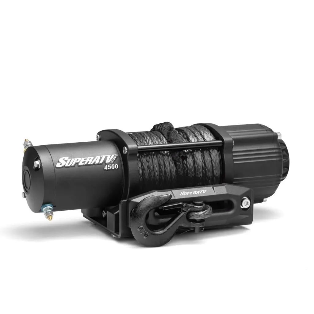 Superatv 4500 Lb. Utv/Atv Winch (With Wireless Remote & Synthetic Rope) 1