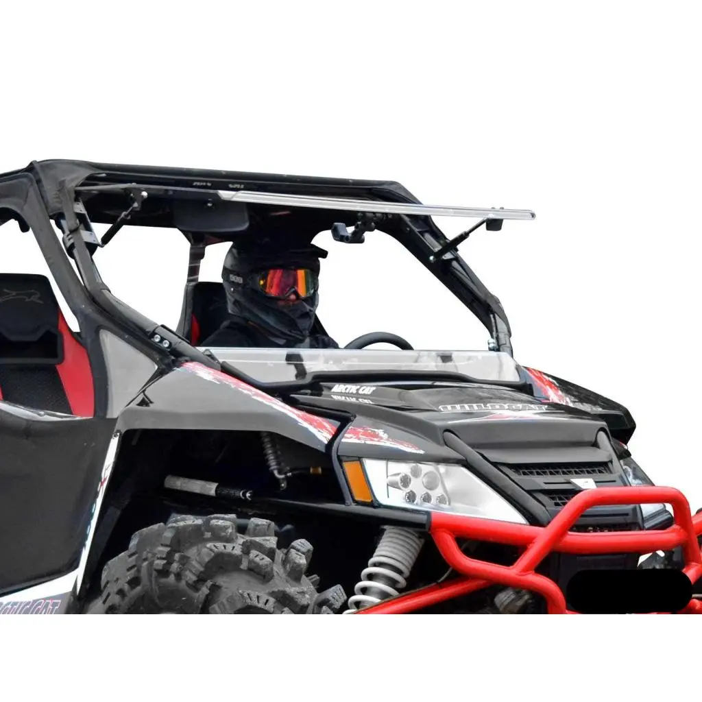 Superatv Arctic Cat Wildcat Scratch Resistant Flip Windshield 1