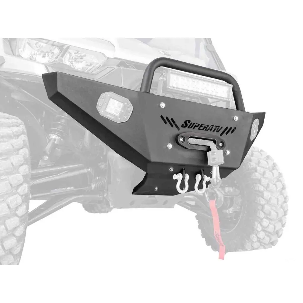 Superatv Can-Am Defender Heavy Weight Winch-Ready Front Bumper 1