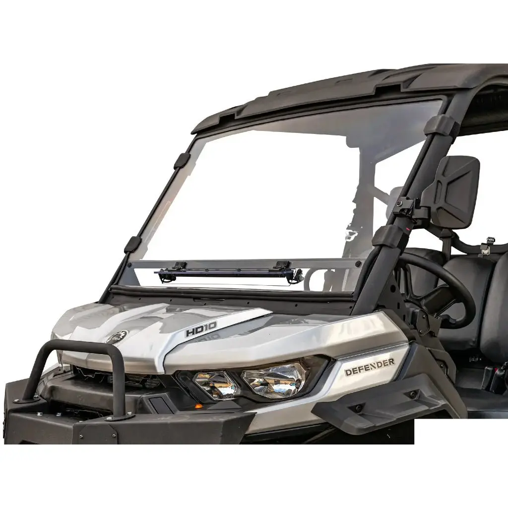 Superatv Can-Am Defender Scratch-Resistant Vented Full Windshield 1