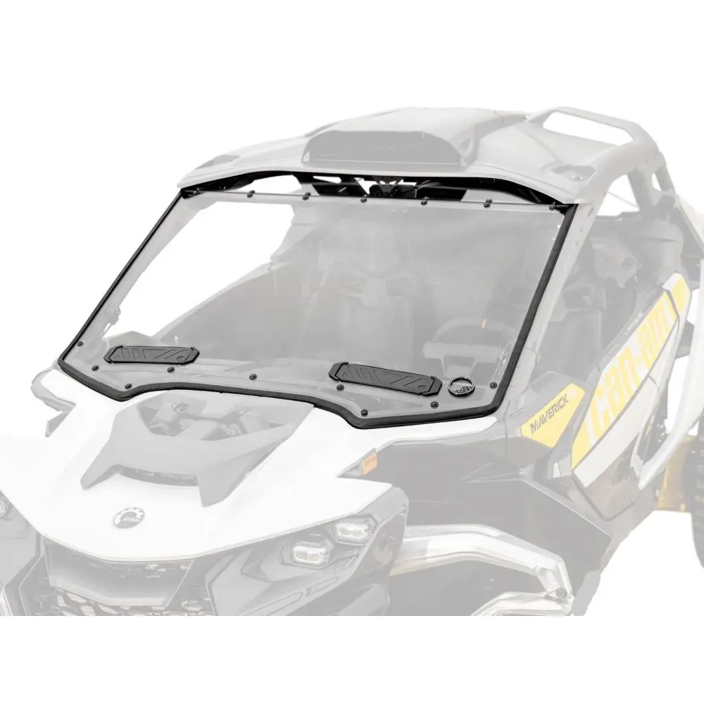 Superatv Can-Am Maverick R Scratch-Resistant Vented Full Windshield 1