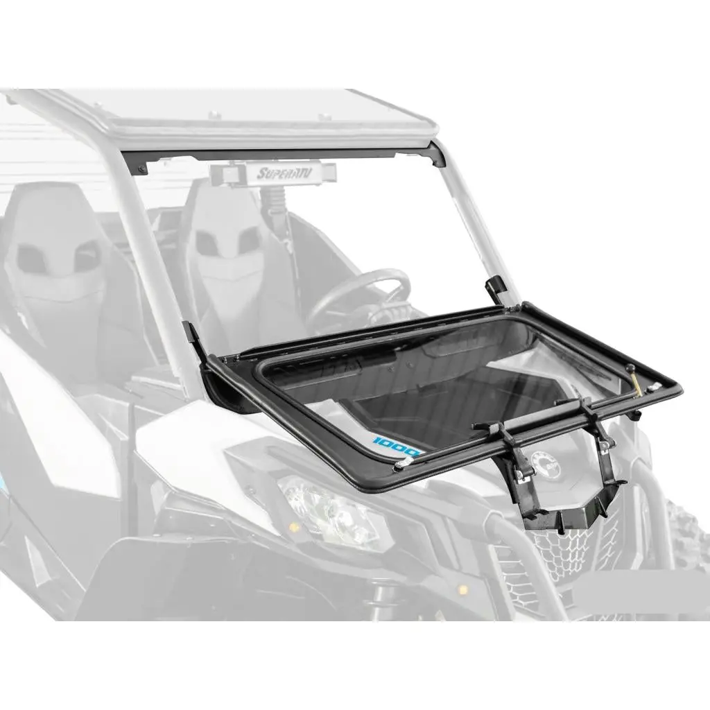 Superatv Can-Am Maverick Sport Flip Down Glass Windshield 1