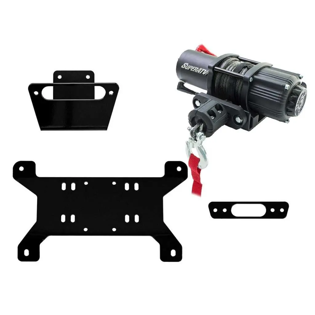 Superatv Can-Am Maverick Winch Mounting Plate 3