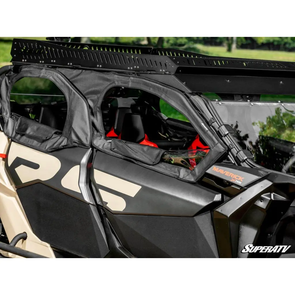 Superatv Can-Am Maverick X3 Max Primal Soft Cab Enclosure Upper Doors 3