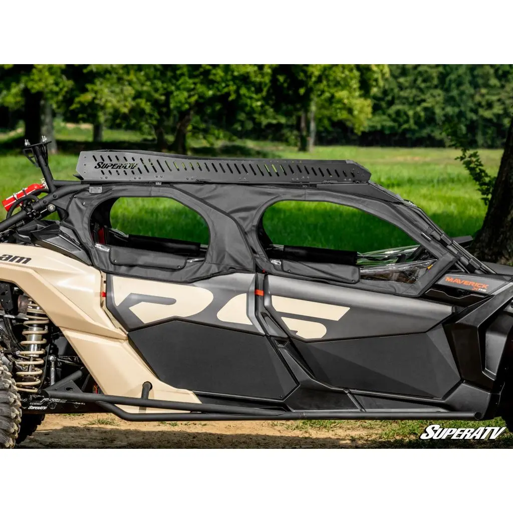 Superatv Can-Am Maverick X3 Max Primal Soft Cab Enclosure Upper Doors 10