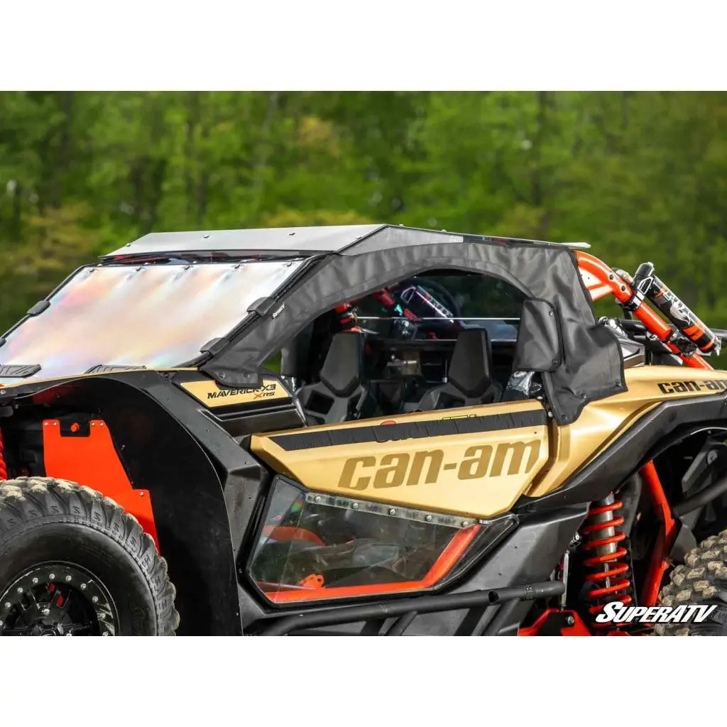 Superatv Can-Am Maverick X3 Primal Soft Cab Enclosure Upper Doors 16