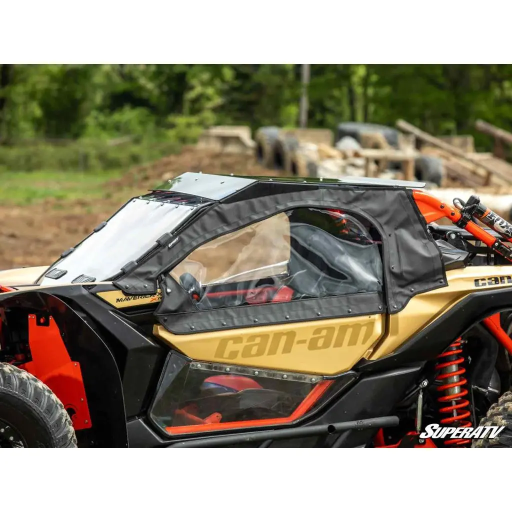 Superatv Can-Am Maverick X3 Primal Soft Cab Enclosure Upper Doors 15