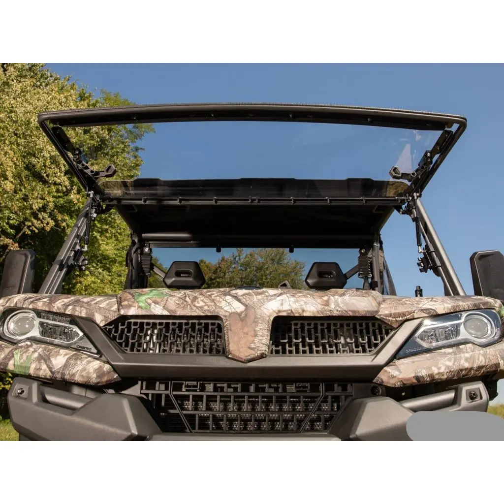 Superatv Cfmoto Uforce 1000 Scratch Resistant Flip Windshield 1