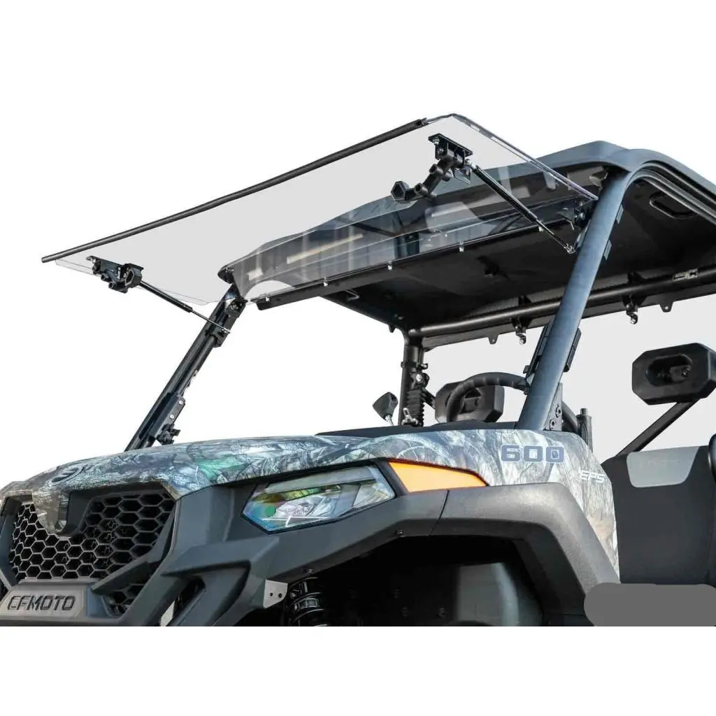 Superatv Cfmoto Uforce 600 Scratch Resistant Flip Windshield 1
