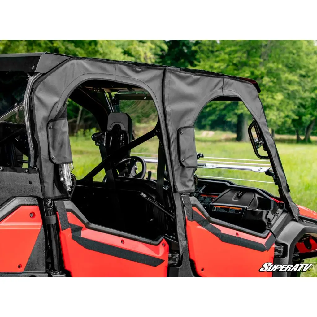 Superatv Honda Pioneer 1000-6 Primal Soft Cab Enclosure Upper Doors 2