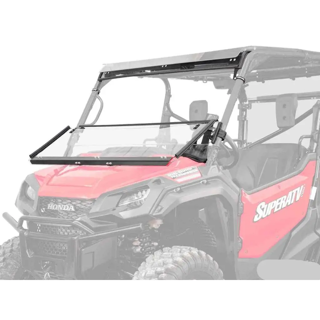Superatv Honda Pioneer 1000 Scratch-Resistant 3-In-1 Windshield 1