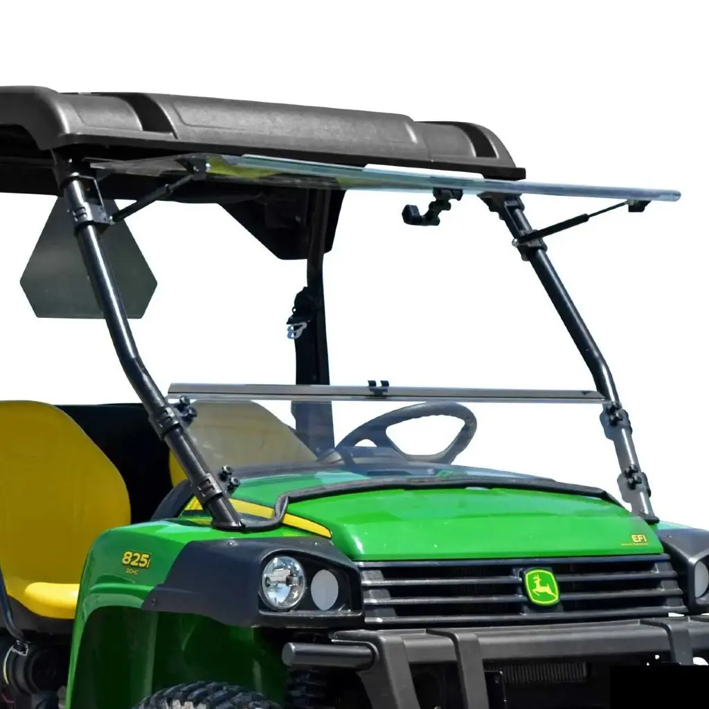 Superatv John Deere Gator Scratch-Resistant Flip Windshield 1