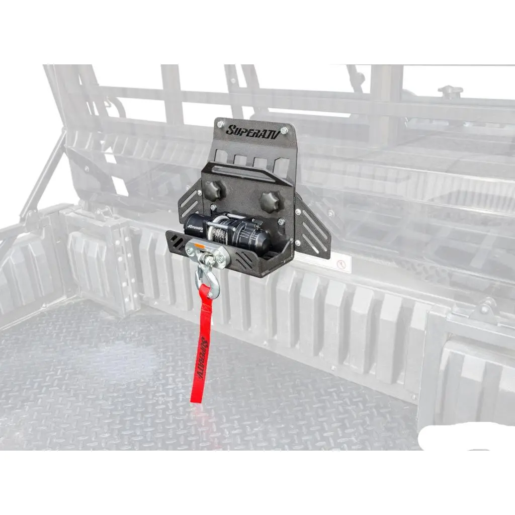 Superatv Kawasaki Mule Pro Bed Winch 1