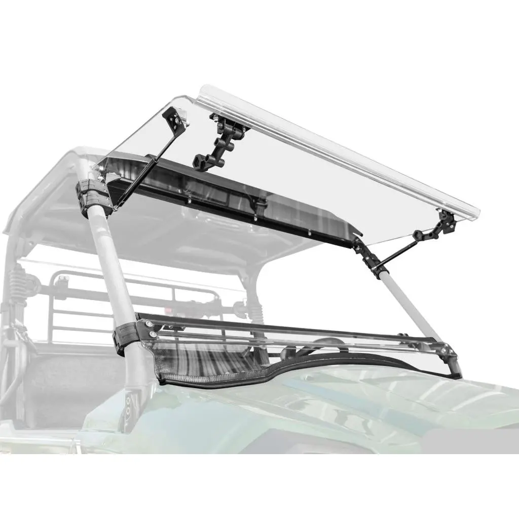 Superatv Kawasaki Mule Pro-Mx Scratch-Resistant Flip Windshield 1