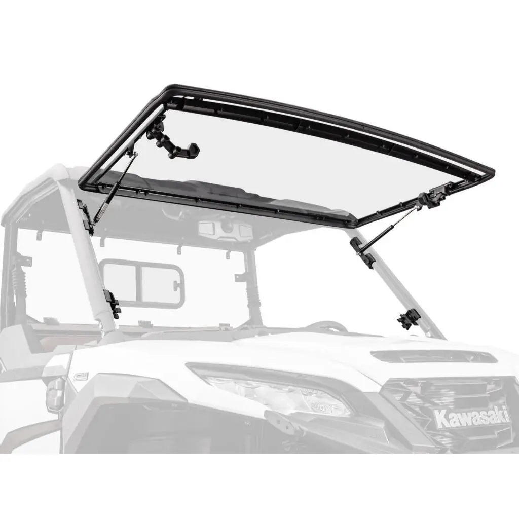 Superatv Kawasaki Ridge Scratch-Resistant Flip Windshield 1