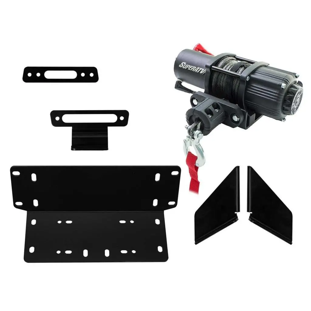 Superatv Kawasaki Teryx Winch Mounting Plate 4