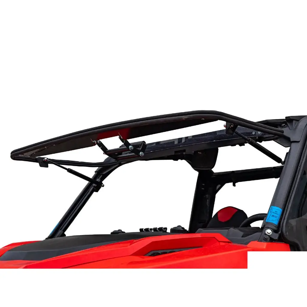 Superatv Polaris General Xp 1000 Scratch-Resistant Flip Windshield 1