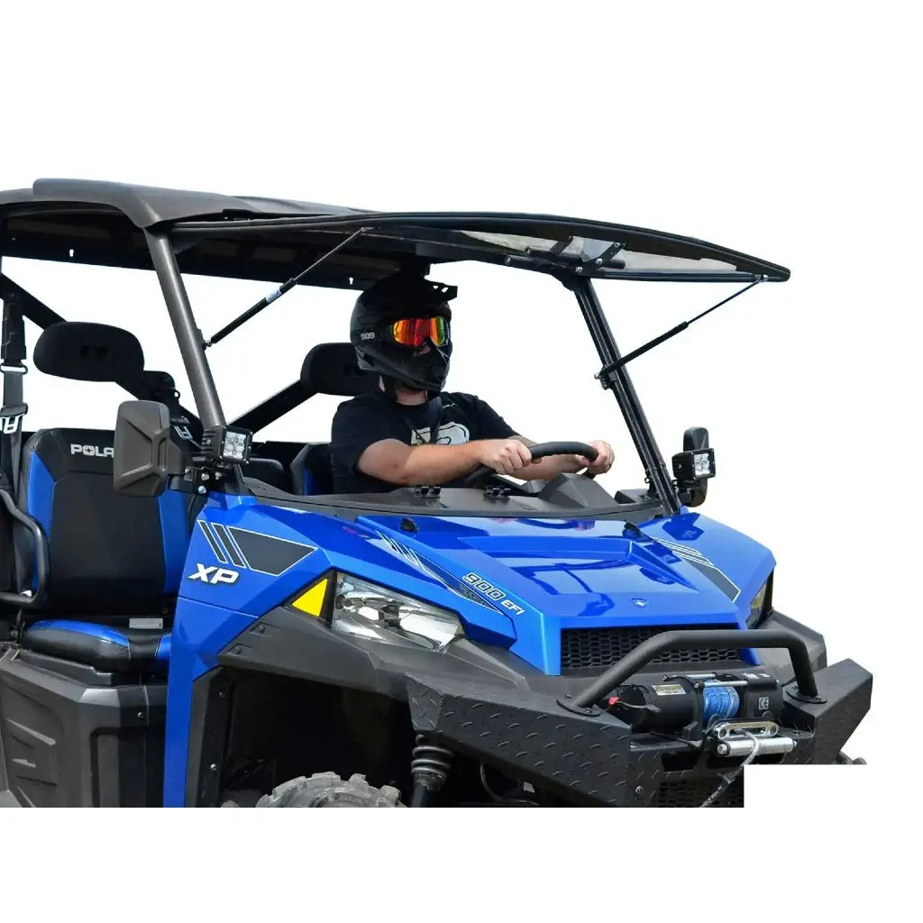 Superatv Polaris Ranger 570 Scratch Resistant Flip Windshield 1