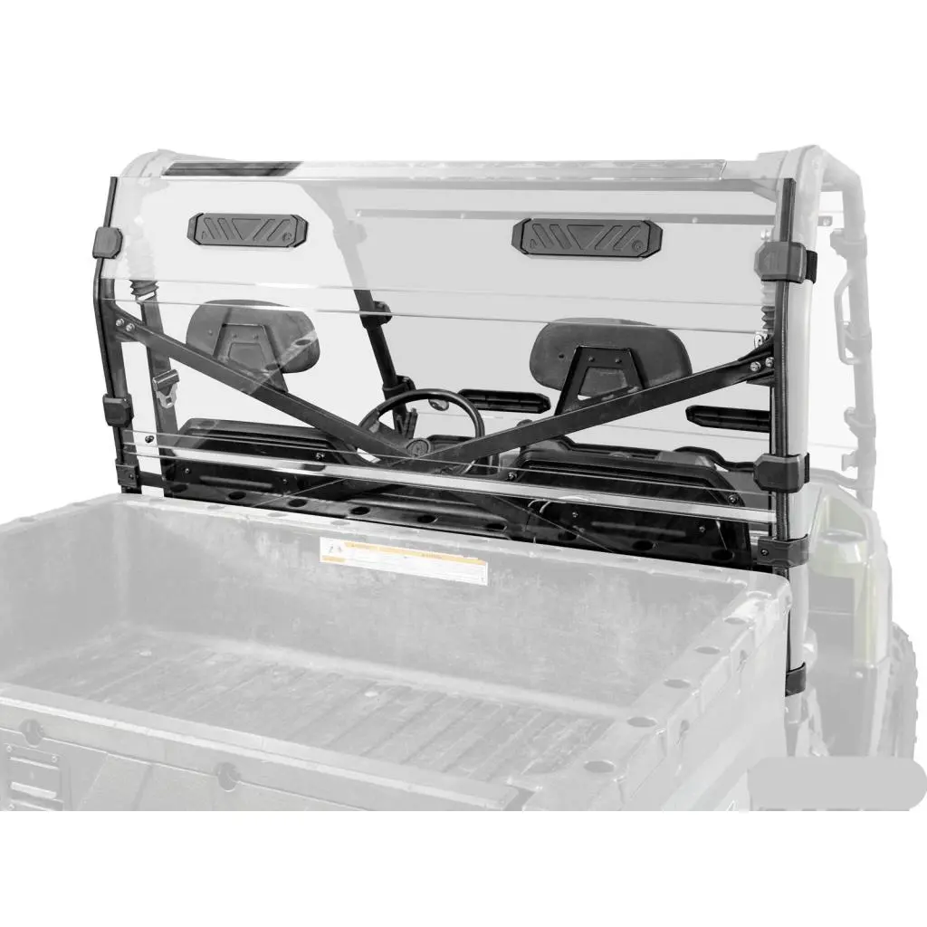 Superatv Polaris Ranger Full Size 800 Vented Full Rear Windshield 1