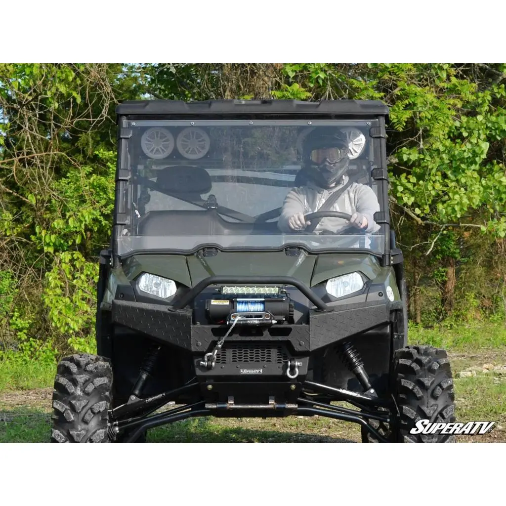 Superatv Polaris Ranger Fullsize 570 Scratch Resistant Full Windshield 2