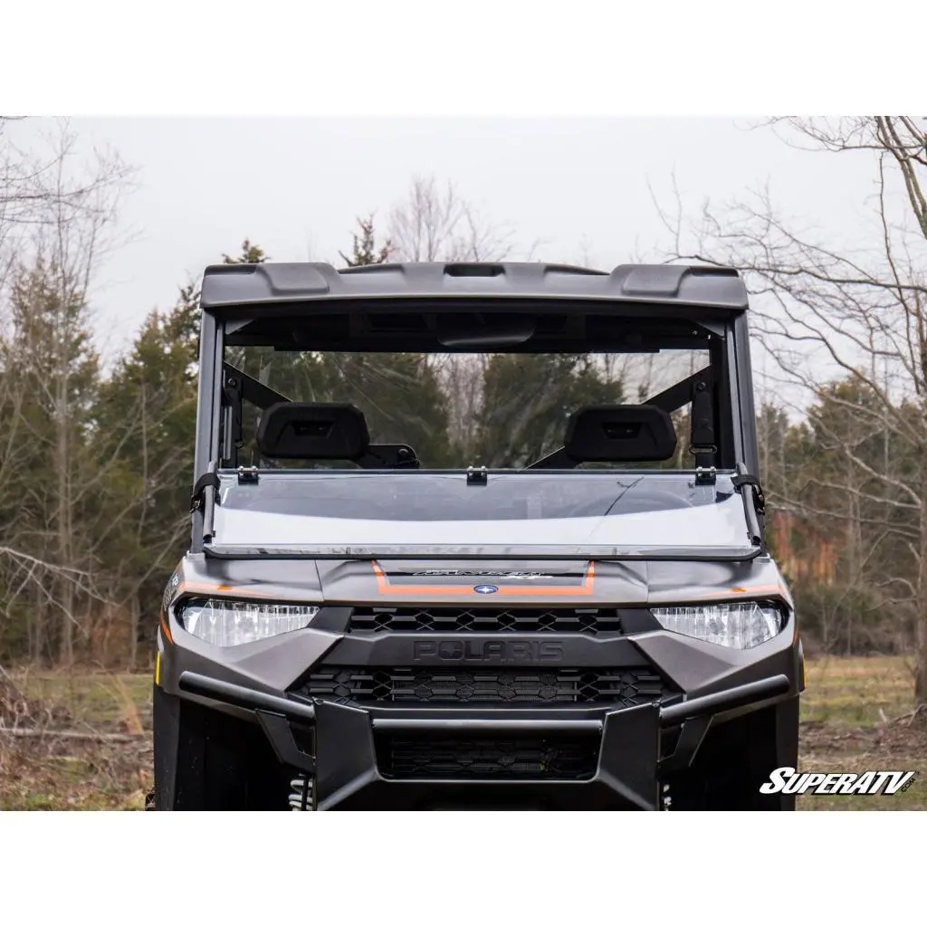 Superatv Polaris Ranger Xp 1000 Polycarbonate Flip Down Windshield 2