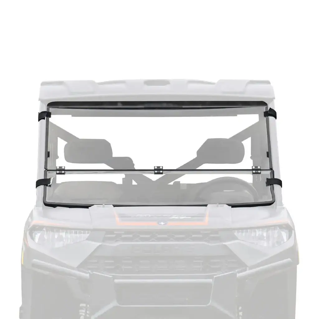 Superatv Polaris Ranger Xp 1000 Polycarbonate Flip Down Windshield 1