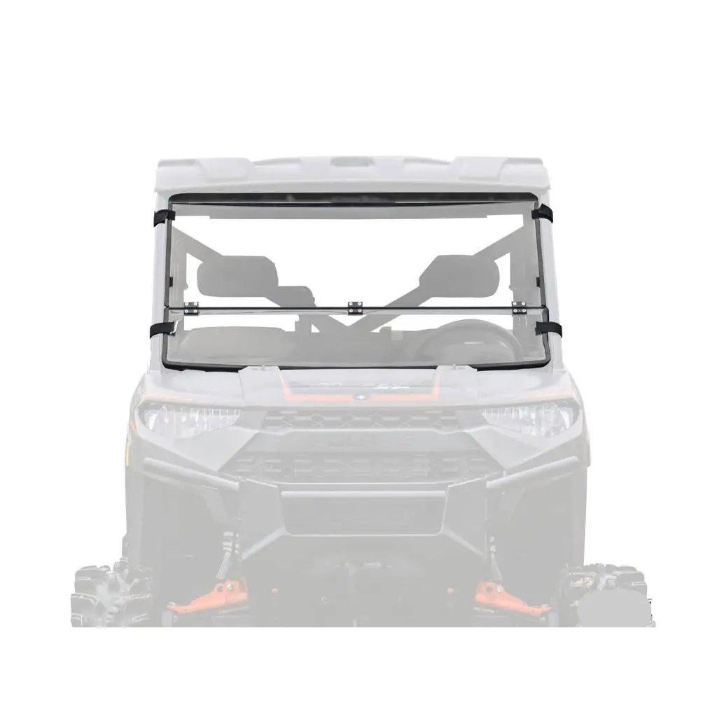 Superatv Polaris Ranger Xp 1000 Scratch Resistant Flip Down Windshield 1