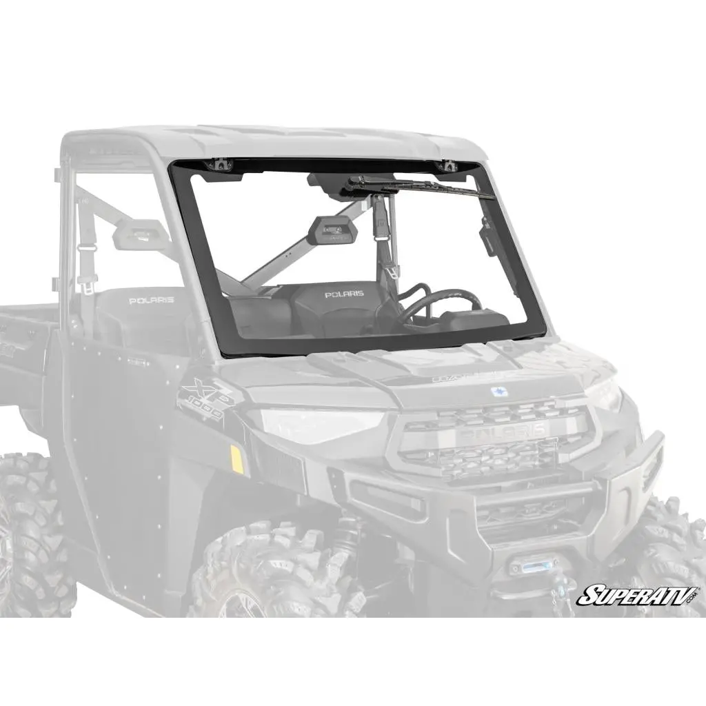 Superatv Bobcat Uv34 Maxdrive Power Flip Glass Windshield 2