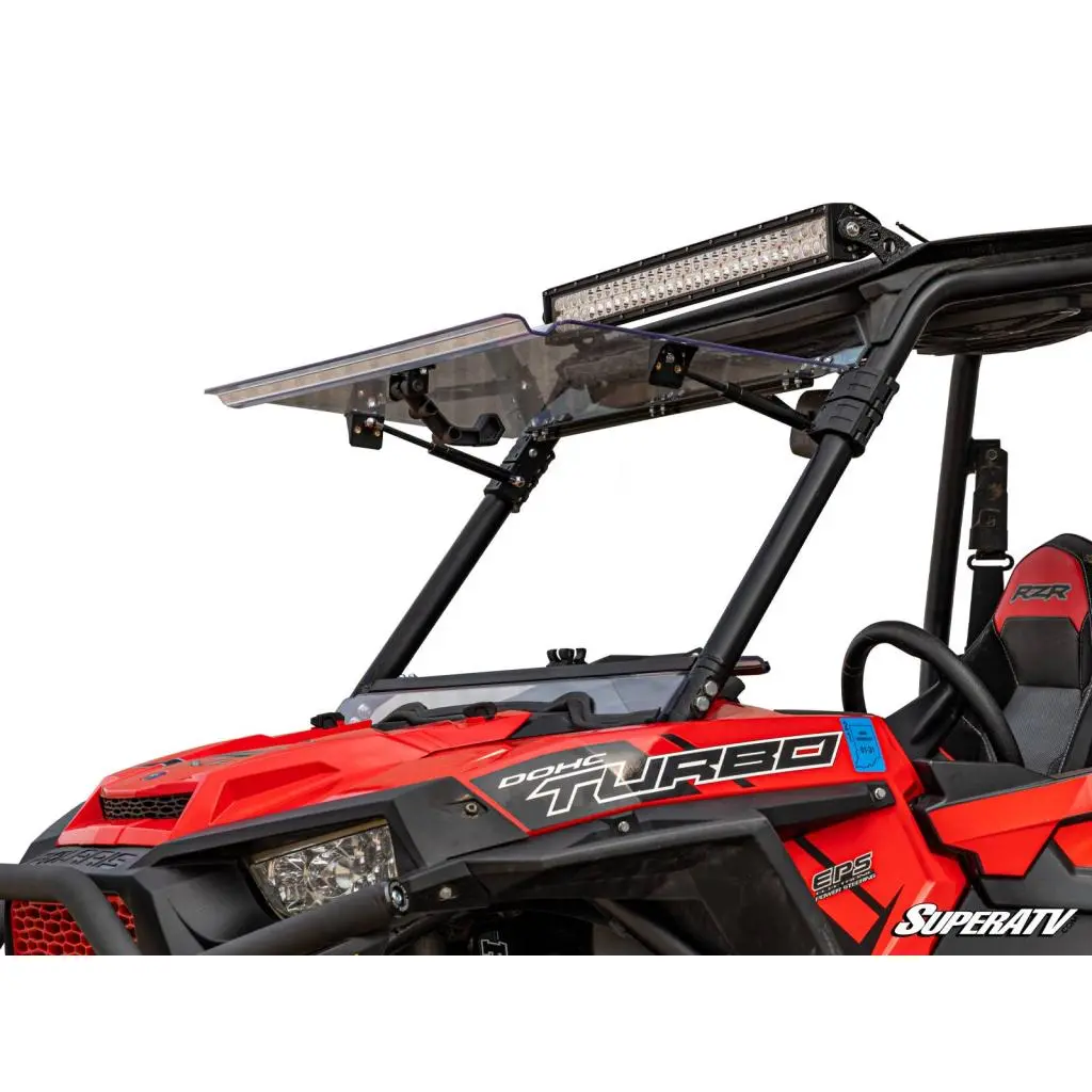 Superatv Polaris Rzr 1000 Xp Scratch-Resistant Flip Windshield 1