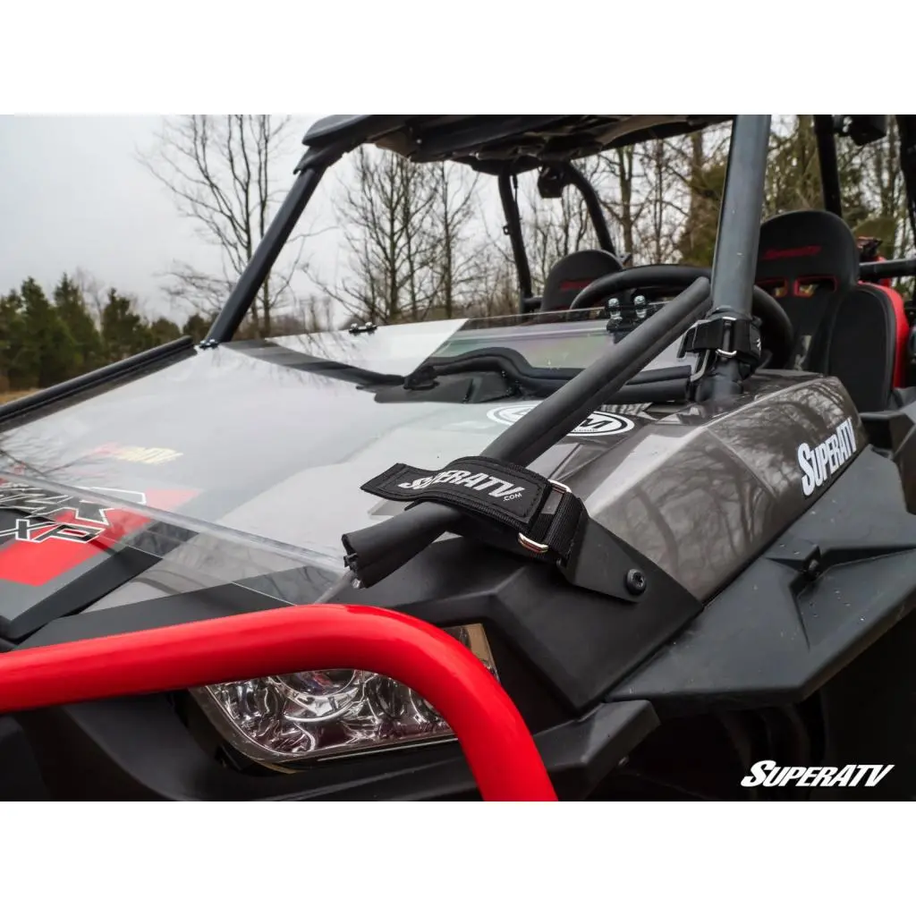 Superatv Polaris Rzr 900 Scratch Resistant Flip Down Windshield 2