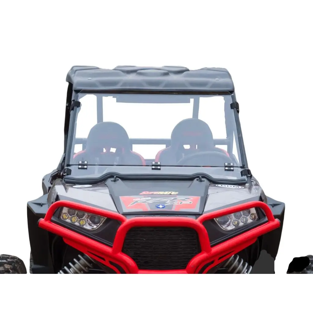 Superatv Polaris Rzr 900 Scratch Resistant Flip Down Windshield 1