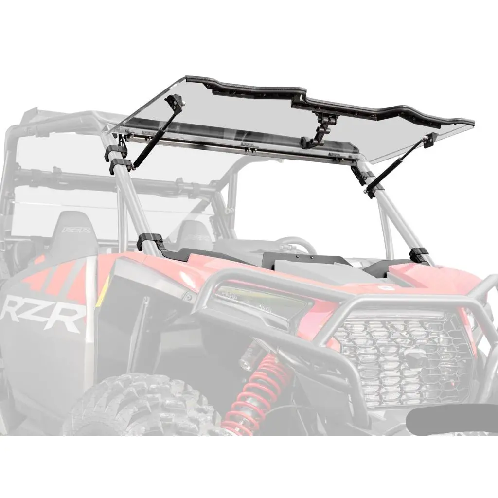 Superatv Polaris Rzr Xp 1000 Scratch Resistant Flip Windshield 7